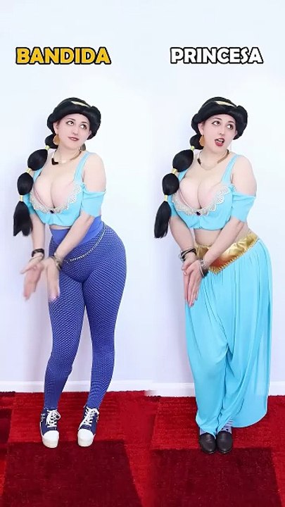 BANDIDA VS PRINCESA 🦹‍♀️👑 #JocyCosplay #Cosplay