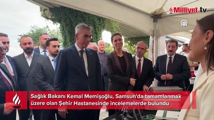 Bakan Memişoğlu, Samsun Şehir Hastanesi'nde incelemelerde bulundu