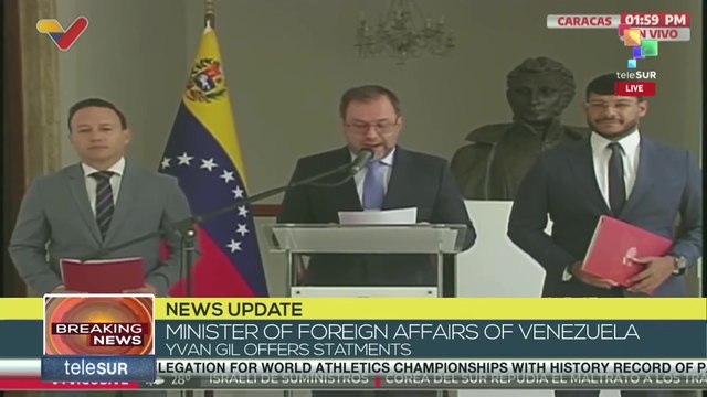 Venezuela | Yvan Gil condemns U.S. attack against a Venezuelan fishing vessel in the Caribbean Sea