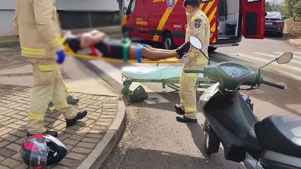 Acidente no Bairro São Cristóvão deixa motociclista ferido