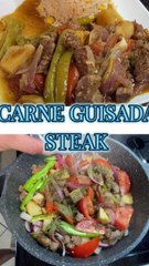receta facil de carne guisada steak que todos pueden hacer.