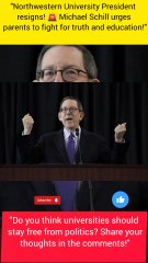 “Northwestern University President Michael Schill Resigns | Final Speech & Powerful Message”