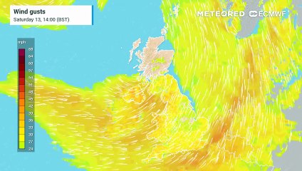Gale force winds tonight as a deep area of low pressure arrives