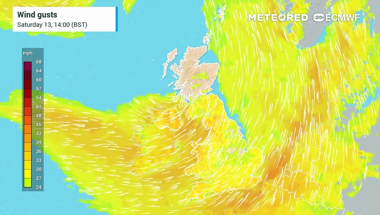 Gale force winds tonight as a deep area of low pressure arrives