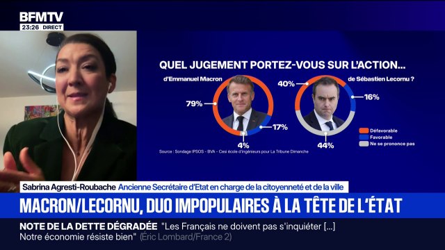 Macron et Lecornu impopulaires: pour Sabrina Agresti-Roubache, ancienne secrétaire d'État, il ne faut pas que ça soit l'alpha et l'oméga de toutes nos discussions