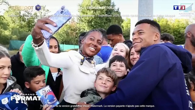Emission TV : Telefoot sur TF1 (Extrait d'émission,France,Dimanche 7 Septembre 2025) Interview de Kylian MBappé
