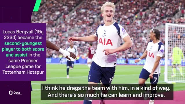 'He drags the team with him' - Frank hails Bergvall performance in West Ham win