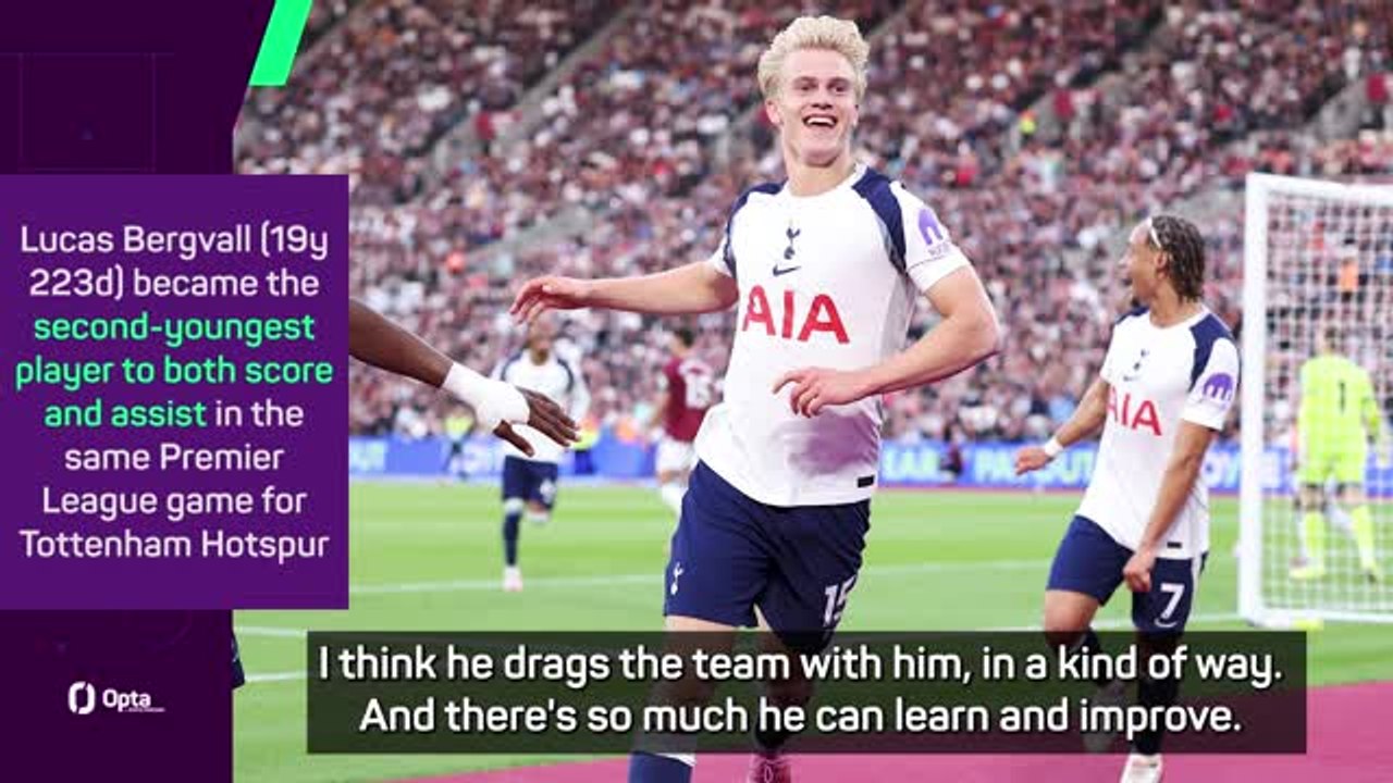 'He drags the team with him' - Frank hails Bergvall performance in West Ham win