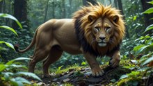 León enamorado de un domador