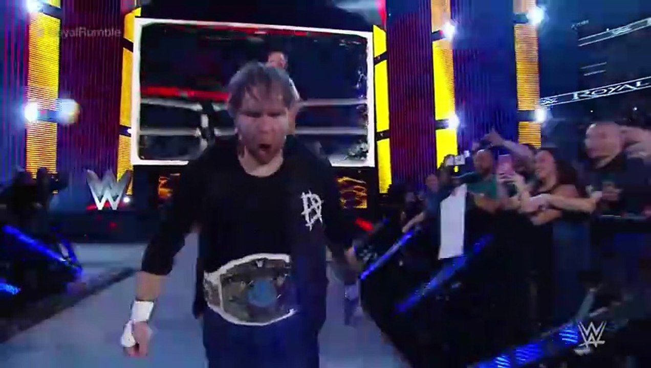 Dean ambrose vs Kevin Owens WWE Intercontinental Title Last Man Standing Match in Royal Rumble 2016