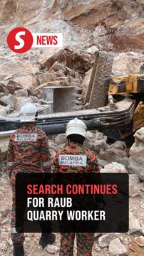 Worker trapped in Raub quarry rockfall