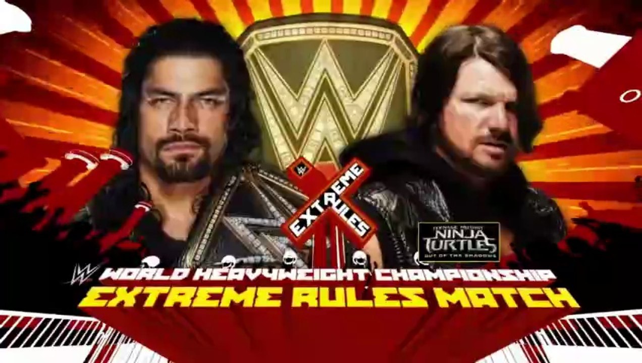 AJ Styles vs Roman Reigns WWE World Heavyweight Title Extreme Rules Match in Extreme rules 2016