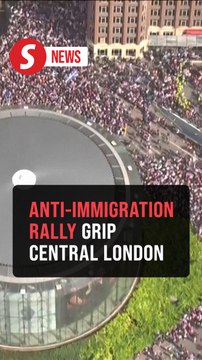 Anti-immigration protesters rally in central London