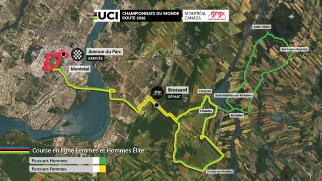 Cyclisme - Championnats du Monde sur route - Montréal 2026 - Le parcours des courses en ligne Femmes et Hommes Élite dévoilé !