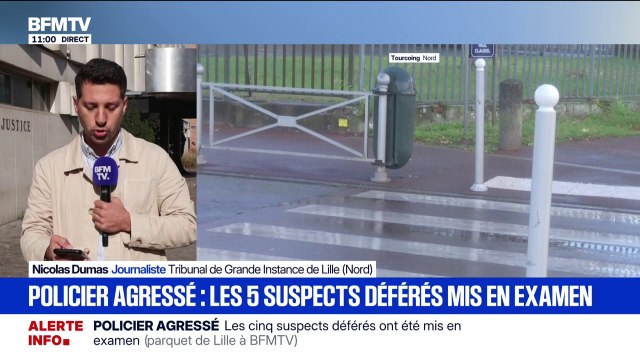 Agression d'un policier à Tourcoing: les cinq suspects déférés ont été mis en examen