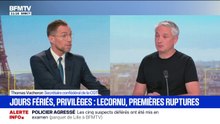 Renoncement à la suppression des jours fériés: pour Thomas Vacheron, Secrétaire confédéral de la CGT "c'est lié à la pression populaire"