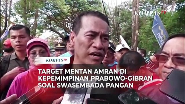 Target Mentan Amran di Kepemimpinan Prabowo-Gibran soal Swasembada Pangan