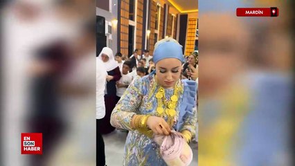 Mardin'de düğünde 200 TL'lik banknotlarla oluşturulmuş yelek damada giydirildi