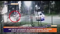 Apareció el video del dramático accidente de Thiago Medina con su moto