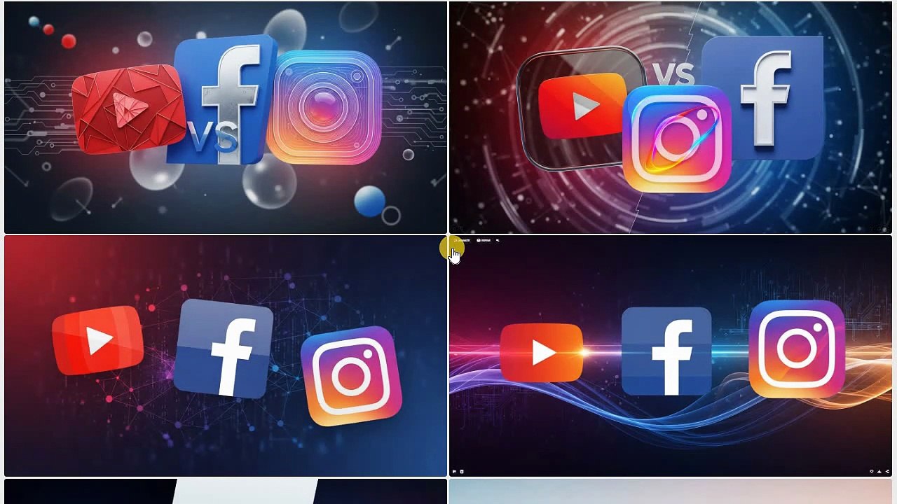 YouTube vs Facebook vs Instagram Logos  Cartoon Battle of Logos! 2
