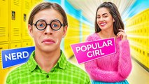 High School Stereotypes: Nerd  Popular Girl by 123 GO! GLOBAL