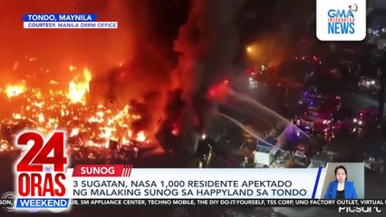 3 sugatan sa malaking sunog sa Happyland sa Tondo | 24 Oras Weekend