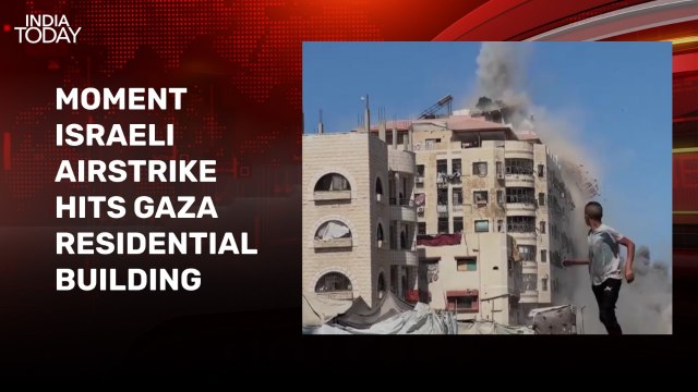 Caught on camera: Moment Israeli airstrike hits residential building in Gaza