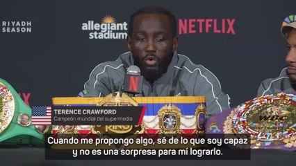 Crawford: "No quiero que se me compare con Mayweather"