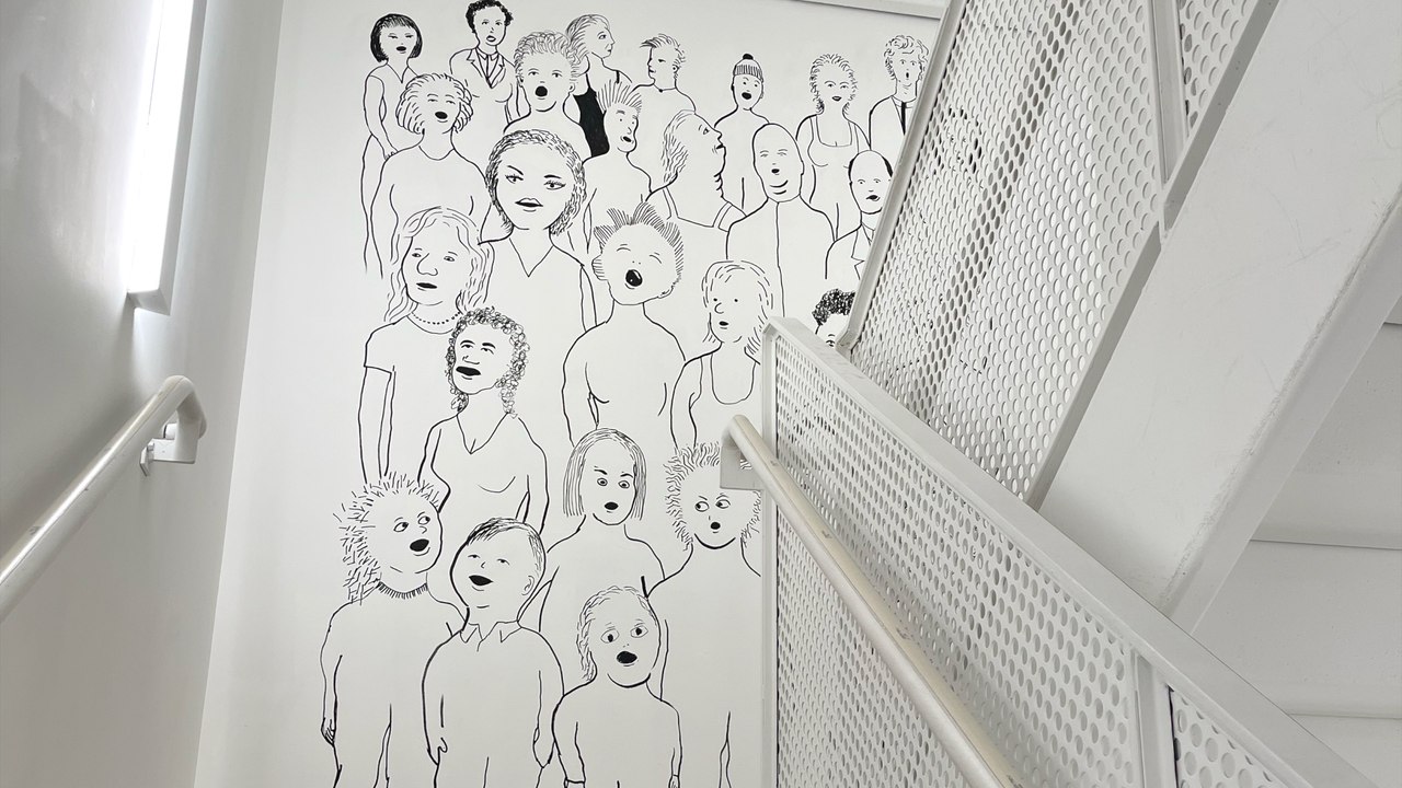 David Byrne: Stairwell Drawings / Pace Gallery, New York