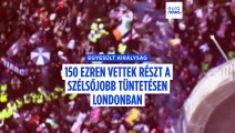 Százötvenezer ember tüntetett Londonban a bevándorlás ellen