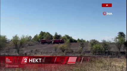 Bilecik'te yaşanan anız yangınında 2 hektar alan kül oldu