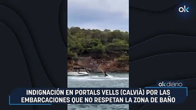 Indignación en Portals Vells (Calvià) por las embarcaciones que no respetan la zona de baño