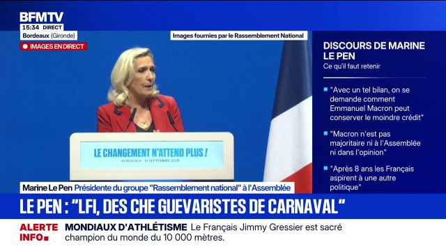 Nous avons besoin d'un retour aux urnes , Marine Le Pen demande une nouvelle dissolution de l'Assemblée nationale