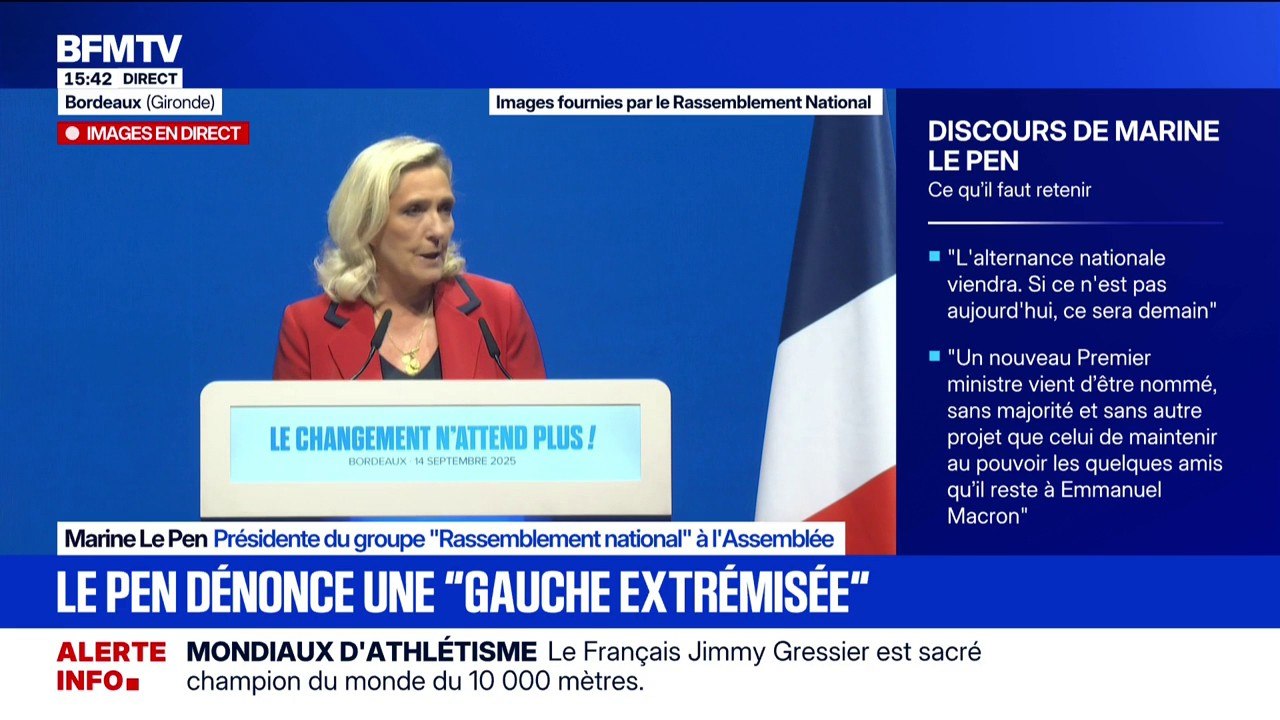 Marine Le Pen propose "zéro aide publique au développement, zéro transfert de fonds privés et surtout zéro visa" contre "les pays qui bafouent la France"