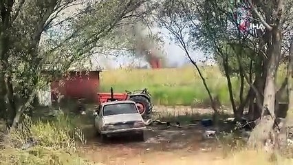 Manyas ve Bandırma Arasında Korkutan Yangın