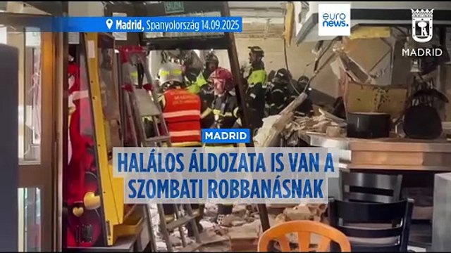 Egy halottat találtak a szombati madridi gázrobbanás romjai alatt