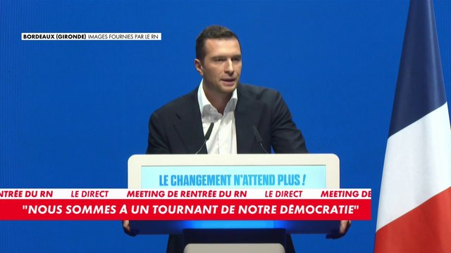 Jordan Bardella : «Nous sommes à un tournant de notre démocratie»