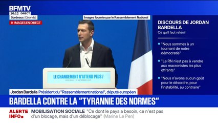 Jordan Bardella : "Nous n'avons aucune confiance dans des gouvernements qui imposent la tyrannie des normes d'un côté et l'enfer fiscal de l'autre"