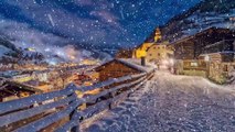 Beauty of Nature Snowfall Relaxing Winter Scenery
