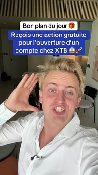 Bon plan du jour : Reçois une action gratuite pour l’ouverture d’un compte chez XTB 😱🚀