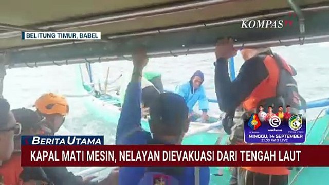 Momen Dua Nelayan Dievakuasi Dari Tengah Laut Usai Kapal Mati Mesin | BERITA UTAMA