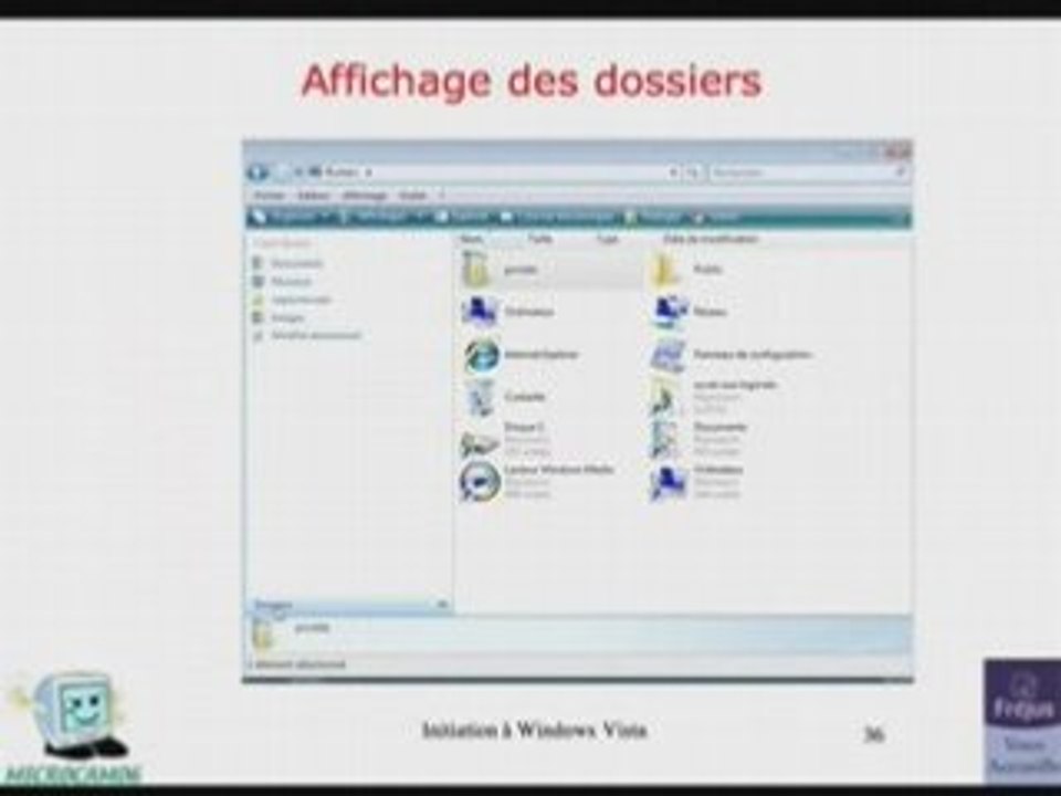 Windows Vista 1/2 - Initiation à Windows Vista