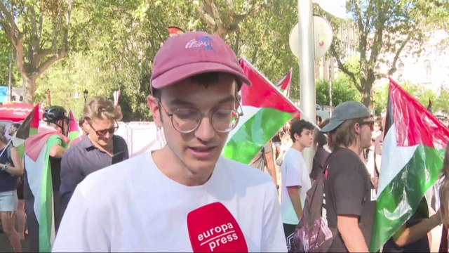 Manifestantes aseguran que La Vuelta “blanquea el genocidio” de Israel