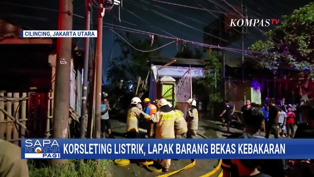 Asap Mengepul! Penampakan Lapak Barang Bekas di Cilincing Hangus Terbakar | SAPA PAGI