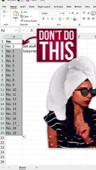 How to Create a Dynamic Numbered List in Excel #shorts