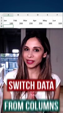 How to EASILY Switch Columns to Rows in Excel #shorts