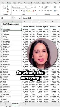 How to freeze a row in Excel (& freeze multiple rows or columns with just one click) #shorts