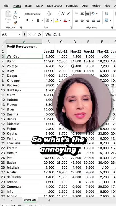 How to freeze a row in Excel (& freeze multiple rows or columns with just one click) #shorts