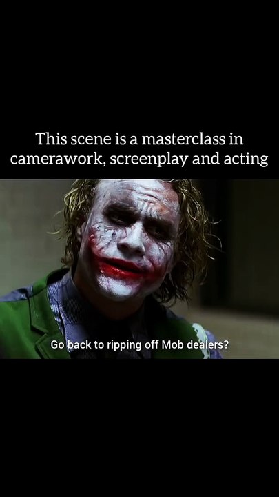 The Dark Knight (2008), directed by Christopher Nolan, delivers one of the most iconic scenes in