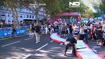 Pro-Palestine protesters halt the Vuelta a España final stage in Madrid